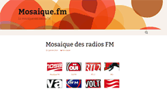 Desktop Screenshot of mosaique.fm